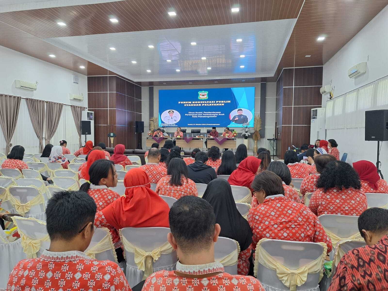 Forum Konsultasi Publik (FKP) sektor Pelayanan Dinas Sosial P3A Kota Pematangsiantar